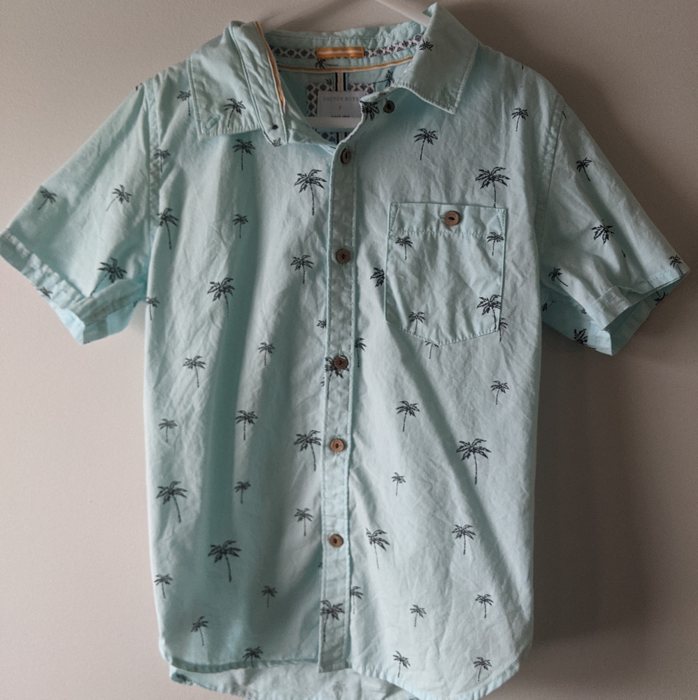 Boy size 7 palm tree shirt